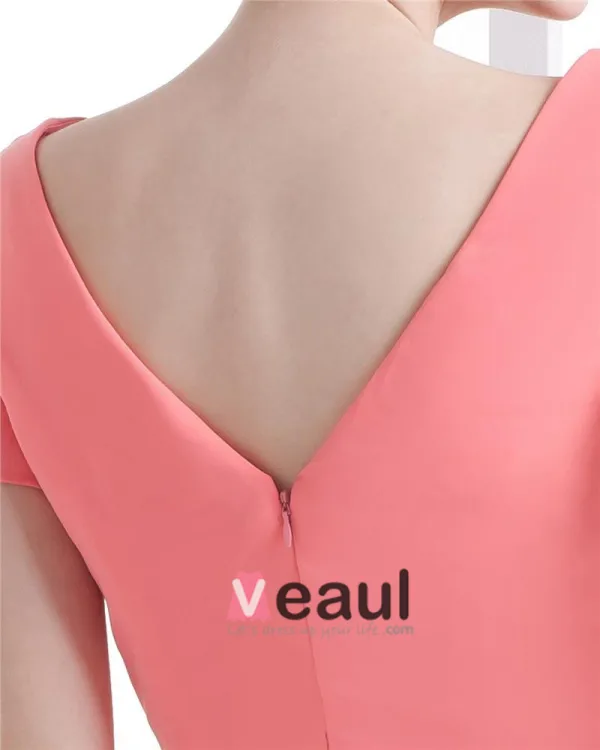 V-cou Drape De Fabrication Sol Robes De Demoiselle D'honneur De Mousseline De Soie Longueur