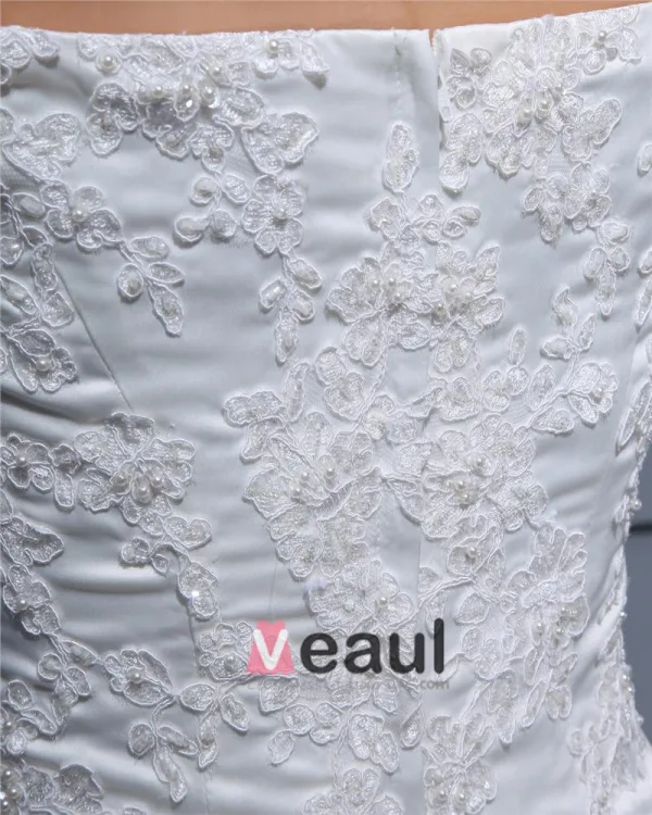 Applique D'amoureux De Longueur De Plancher Dentelle Femme Robe De Mariée Sirène