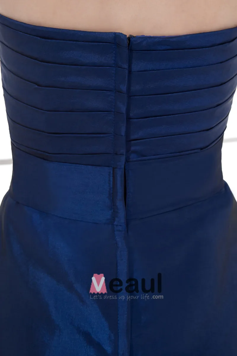 Mote Taffeta Plissert Kjaereste Gulv Lengde Brudepikekjoler