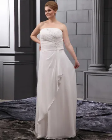 Applikationer Beading Sopa Plus Size Bröllopsklänningar Brudklänningar