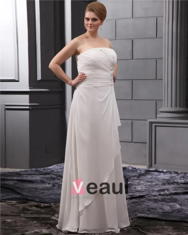 Applique Kralen Sweep Grote Maten Bruidsjurken Trouwjurken