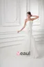 Applique De Tulle Perlage Noeud Bretelles Les Trains Tribunal Robe De Mariée Sirène
