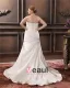 Satin Sweetheart Applique Beading Sheath Sweep Plus Size Wedding Dresses