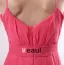 Chiffon Plooi V-hals Vloer Lengte Bruidsmeisjekleding