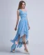 Empire High Low One Shoulder Chiffon Beading Cocktail Dresses