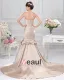 Sweetheart Pleated Floor Length Bowknot Satin Sheath Wedding Dress