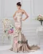 Sweetheart Pleated Floor Length Bowknot Satin Sheath Wedding Dress