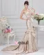 Sweetheart Pleated Floor Length Bowknot Satin Sheath Wedding Dress