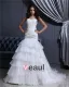 Sweetheart Lace Up Floor Length Sleeveless Cathedral Train Applique Ruffle Layered Organza Woman Mermaid Wedding Dress