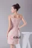Chiffon Imitated Silk Fabric Pleated Neckline Seam Bead Knee Length Cocktail Dress