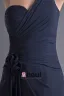 Mousseline De Soie Fleur Une Epaule Etage Robe De Demoiselle D'honneur De Longueur Plisse De Mode