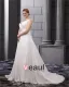 Chiffon Ruffle Beading V Neck Court Plus Size Bridal Gown Wedding Dresses