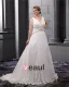 Chiffon Ruffle Beading V Neck Court Plus Size Bridal Gown Wedding Dresses