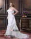Elegant Organza Sweetheart Applique Beading Empire Chapel Train Plus Size Wedding Dresses