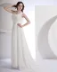 Mousseline De Soie Satin Perlage Un Balayage Gaine Nuptiale Robe De Mariée De Robe De L'epaule