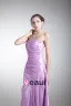 Taffetas Volants Etage Paillettes Robe De Demoiselle D'honneur De Longueur Sans Bretelles