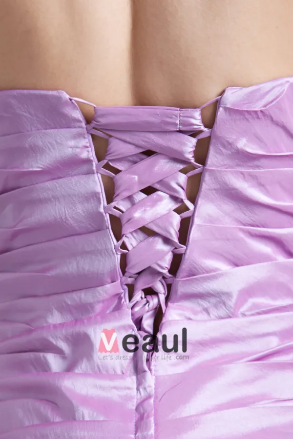 Taffetas Volants Etage Paillettes Robe De Demoiselle D'honneur De Longueur Sans Bretelles