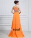 Chiffon Ruffle Applique Beading One Shoulder Floor Length Evening Dresses