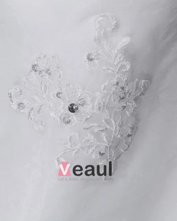 Halter Applique Beading Floor Length Organza Tulle Woman Mermaid Wedding Dress