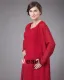 Chiffon Round Neck Ruffle Layered Tea Length Mothers of Bride Guests Dresses