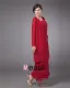 Chiffon Round Neck Ruffle Layered Tea Length Mothers of Bride Guests Dresses