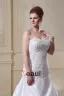Satin Organza Ruffle Beading Sweetheart Court Plus Size Bridal Gown Wedding Dress
