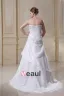 Satin Organza Ruffle Beading Sweetheart Court Plus Size Bridal Gown Wedding Dress