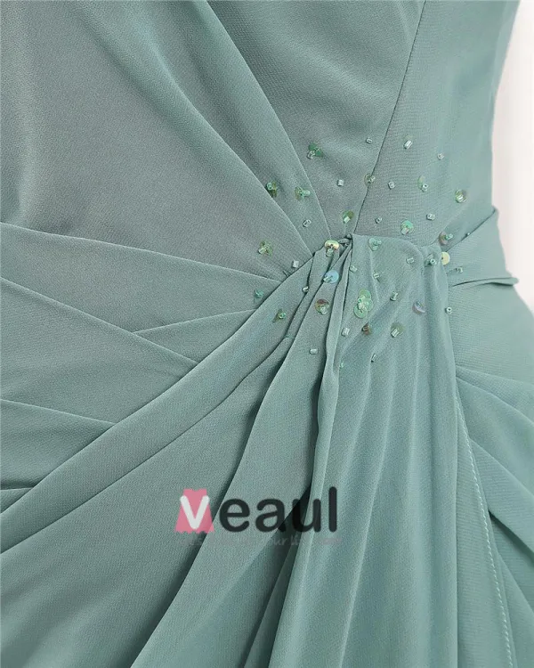 Sweetheart Short Sleeve Zipper Ruffle Floor Length Chiffon Mother of the Bride Dress