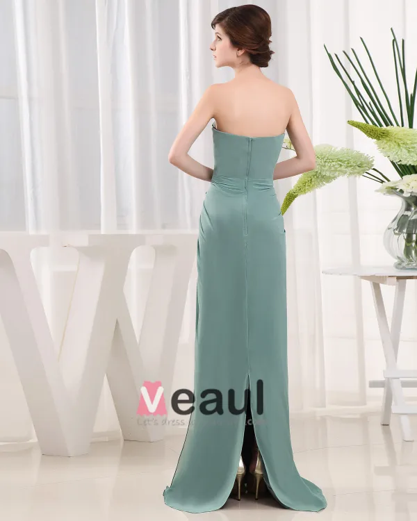 Sweetheart Short Sleeve Zipper Ruffle Floor Length Chiffon Mother of the Bride Dress