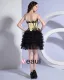 Garn Satin Ruffle Kjaereste Knelange Cocktail Kjoler / Konfirmasjonen Kjoler Festkjoler