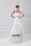 Taffeta Flower Applique Sequins Sweetheart Court Train Tiered Sheath Wedding Dress