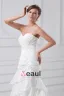 Taffeta Flower Applique Sequins Sweetheart Court Train Tiered Sheath Wedding Dress