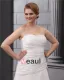 Satin Chiffon Ruffle Embroidery Court Large Size Bridal Gown Wedding Dress