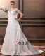 Satin V Cou Tribunal Applique Ainsi La Taille De Mariée Robes De Mariage De Robe