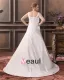 Satin V Cou Tribunal Applique Ainsi La Taille De Mariée Robes De Mariage De Robe