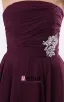Chiffon Ruffle Sleeveless Strapless Knee Length Bridesmaid Dresses