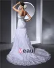 Lace Ruffle Beaded Embroidered Sweetheart Court Mermaid Bridal Gown Wedding Dresses