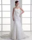 Tulle Flower Bow Sweetheart Court Train Mermaid Wedding Dress