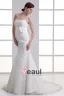 Tulle Flower Bow Sweetheart Court Train Mermaid Wedding Dress