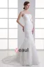 Tulle Flower Bow Sweetheart Court Train Mermaid Wedding Dress