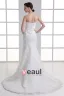 Tulle Flower Bow Sweetheart Court Train Mermaid Wedding Dress