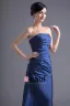 Fashion Pleated Strapless Floor Length Taffeta Bridesmaid Dress