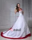 Ball-Gown Sweetheart Court Train Satin Wedding Dress With Embroidered Beading Sequins