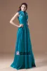 Taffeta Embroidered High Neck Floor Length Mother Of The Bride Dress