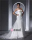 Sweetheart Floor Length Beading Lace Organza Chapel Train Women Mermaid Wedding Dress