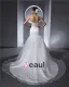 Sweetheart Floor Length Beading Lace Organza Chapel Train Women Mermaid Wedding Dress