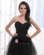 Satin Gasbind Beading Kjaereste Rygglose Glidelas Ermelos Plissert Mini Cocktail Kjoler Festkjoler