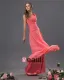 One Shoulder Chiffon Bowtie Floor Length Bridesmaid Dresses