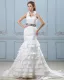 Ruffle Sweetheart Neck Beading Belt Taffeta Mermaid Wedding Dress