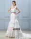 Ruffle Sweetheart Neck Beading Belt Taffeta Mermaid Wedding Dress